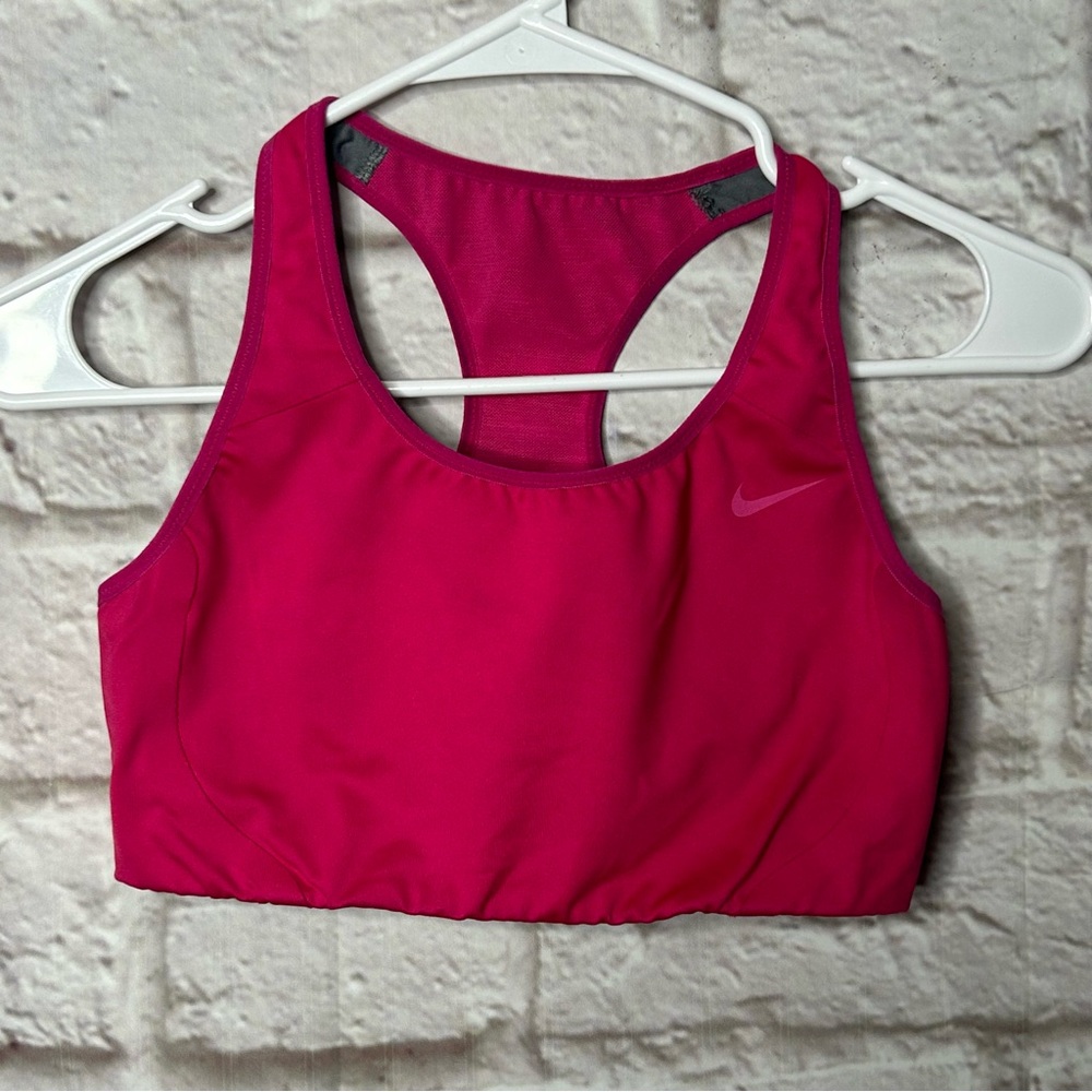 Nike Racer Back Dri-fit Athletic Pink Sports Bra Medium